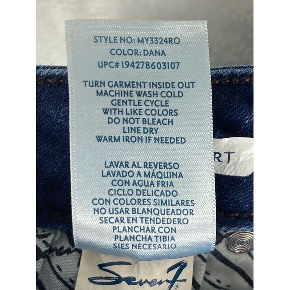 Seven 7 Bermuda Womens Medium‎ Wash Jean Shorts size 6 - Picture 15 of 16